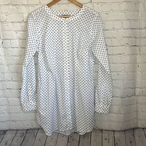 Duluth Trading Women’s Size Small Long Sleeve Button Up Tunic Mini Horse Print